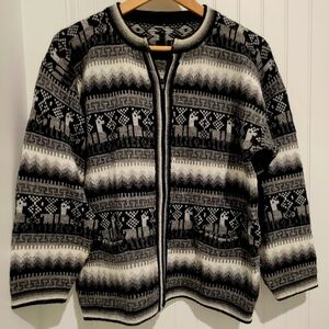 Alpaca Women's Full Zip Cardigan Sweater with Pockets